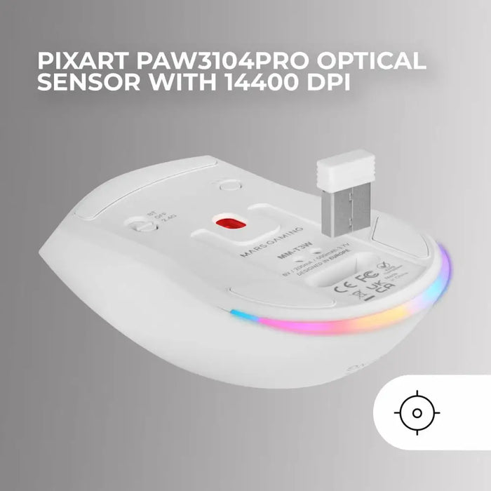 Gaming Mouse Mars Gaming MMT3W White - Компютър Игри<<<Компютри| Електроника<<<BigBuy&&&Гейминг Мишка и Подложка за