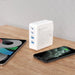 GaN 100W fast wall charger 2 x USB-C / 2 x USB Dudao A100EU - white - Cell phone USB charger<<<HurtelXML