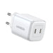 GaN Fast Charger 2 x USB-C 45W QC PD Ugreen CD294 - White - Cell phone USB charger<<<HurtelXML&&&Зарядни