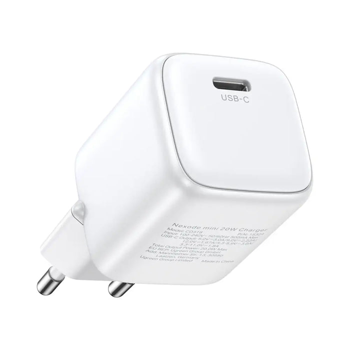 GaN USB C 30W PD Ugreen Nexode Mini fast charger - white - Cell phone USB charger<<<HurtelXML