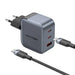 GaN Vention USB-C + C + A 70W Charger + USB-C-C Cable 1m (Gray) - mains chargers<<<Chargers<<<GSM