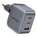 GaN Vention USB-C + C + A 70W Charger (Gray) - mains chargers<<<Chargers<<<GSM Accessories<<<InnproXML&&&Електроника