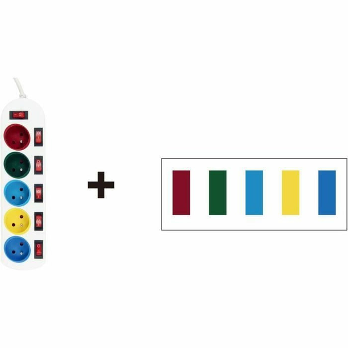 Power Socket - 5 sockets with Switch GAO 3680 W