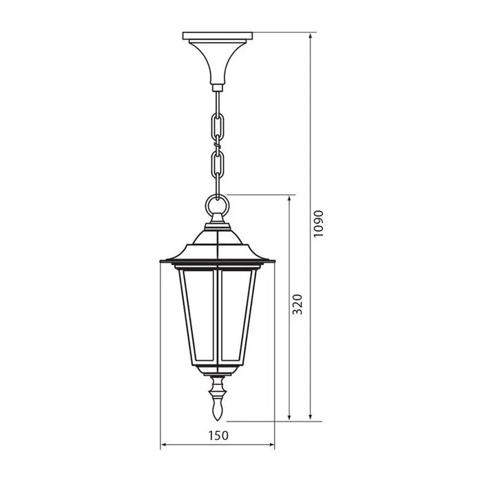GARDEN HANGING LANTERN BLACK E27 VIVALUX MARIBOR - Градински фенери<<<Външно