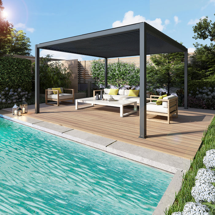 GARDEN PERGOLA 300X300CM WITH ADJUSTABLE Slats GARDEN KINGS