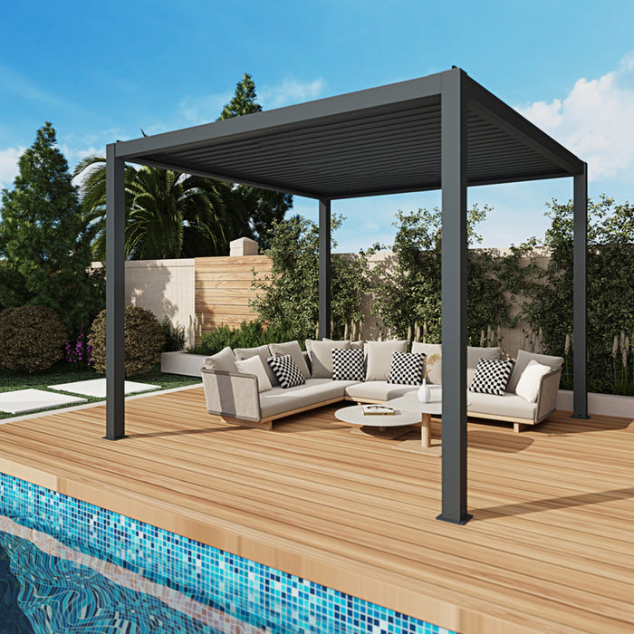 GARDEN PERGOLA 300X300CM WITH ADJUSTABLE Slats GARDEN KINGS