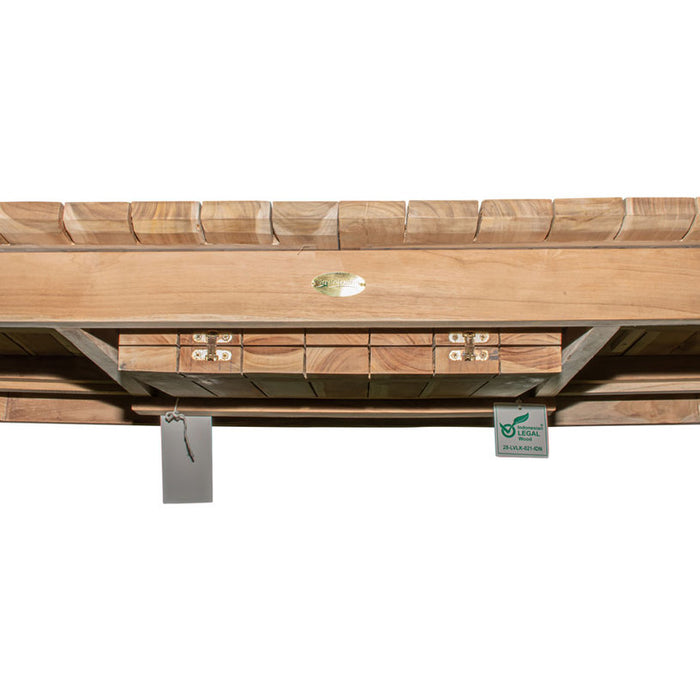 GARDEN TABLE TEAK 160/210X90X77CM GARDEN KINGS TEMPUR