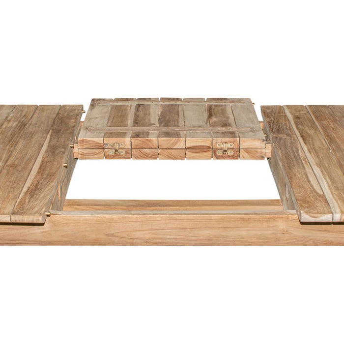 GARDEN TABLE TEAK 160/210X90X77CM GARDEN KINGS TEMPUR