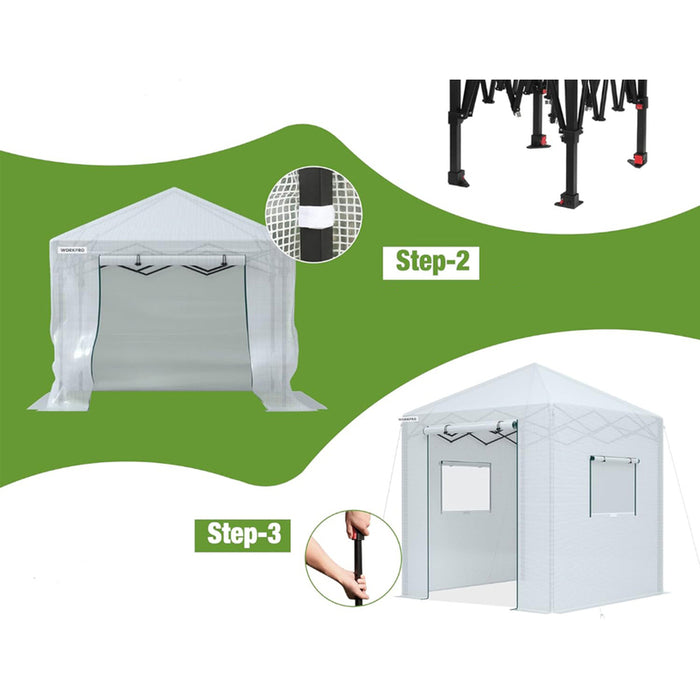 GREENHOUSE FOLDABLE 300X300X270 GARDEN KINGS 419205 POP-UP