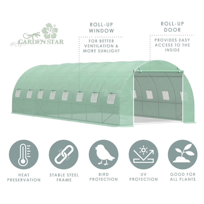 GREENHOUSE 800X300X200CM GARDEN STAR HD-7762
