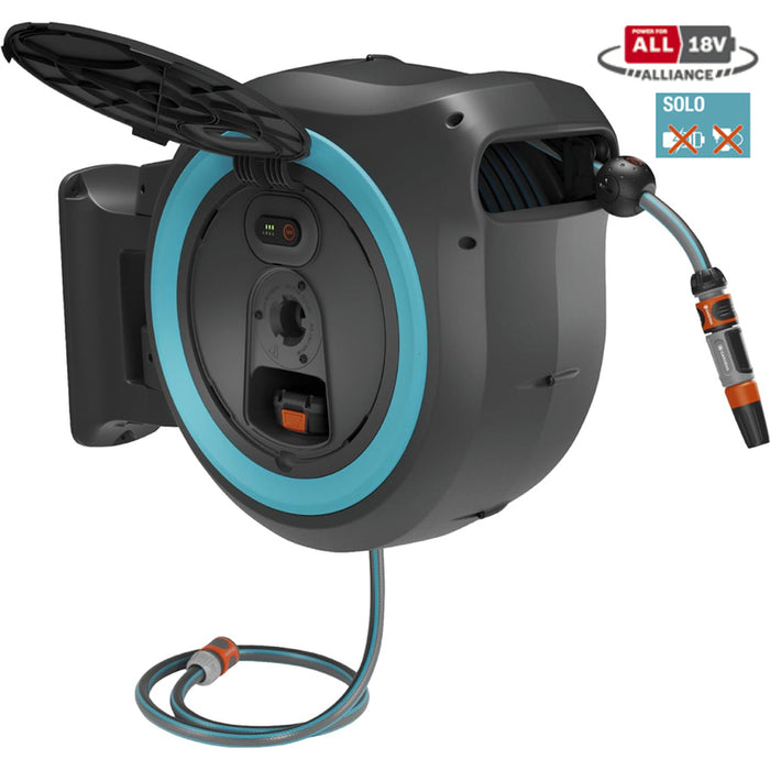 WALL HOSE REEL WITHOUT BATTERY AND CHARGER GARDENA PowerRoll XXL solo