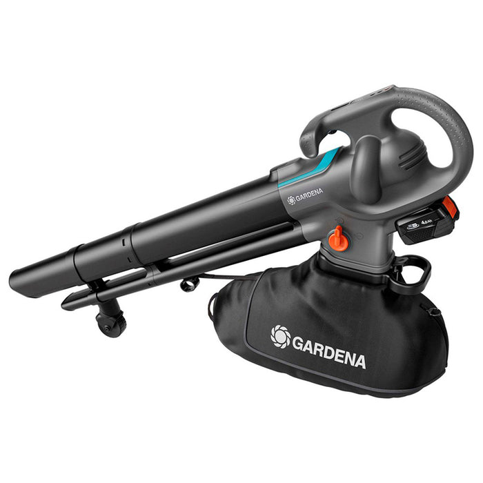 CORDLESS LEAF COLLECTOR POWERJET COLLECT SET GARDENA 14895-20 18 V, NUMBER OF BATTERIES 1, 4.00 Ah, MAXIMUM FLOW SPEED 352 km/h
