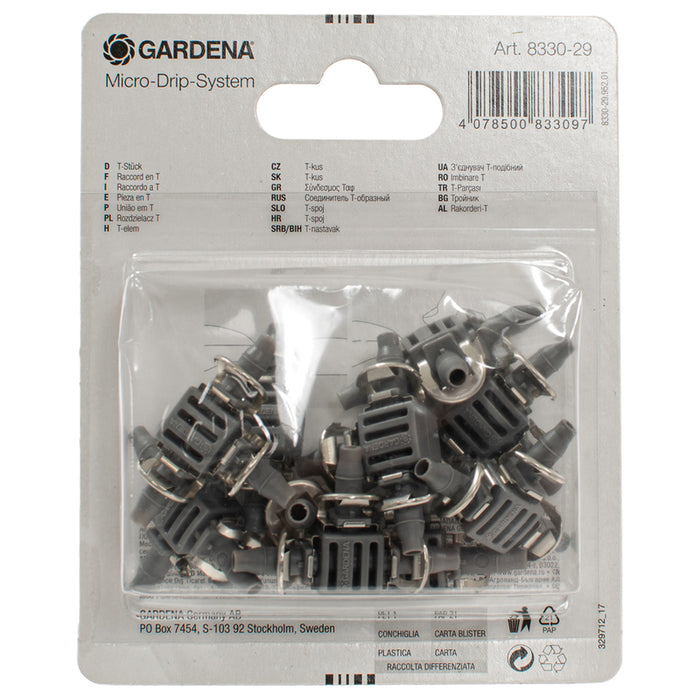 TEE 3/16 10PCS GARDENA 08330-29 / 13211-20