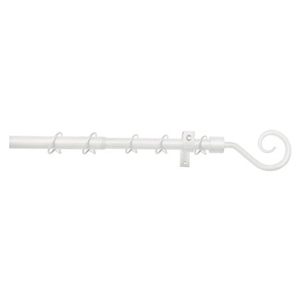 EXTENDABLE CORNER GARDINIA HOOK 130-240 CM. WHITE