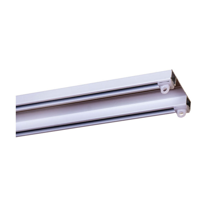 DOUBLE-CHANNEL ALUMINUM CORNICE GARDINIA SANSA 200 CM. WHITE