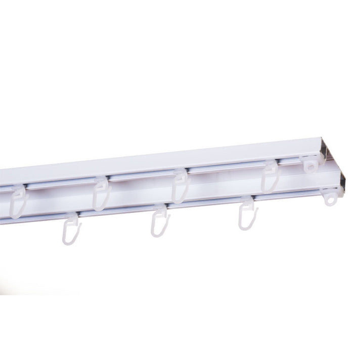 DOUBLE-CHANNEL ALUMINUM CORNICE GARDINIA SANSA 300 CM. WHITE