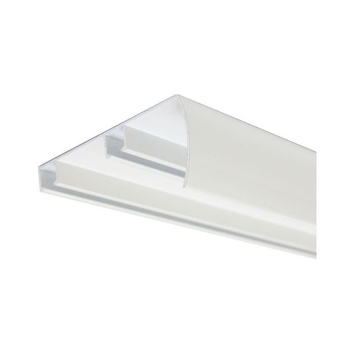 DOUBLE-CHANNEL ALUMINUM CORNICE WITH BLADE GARDINIA OLEA 300 CM. WHITE