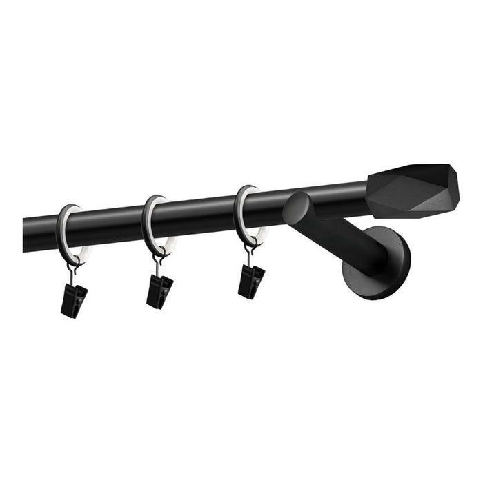 METAL CORNICE GARDINIA HEX 200 CM. BLACK