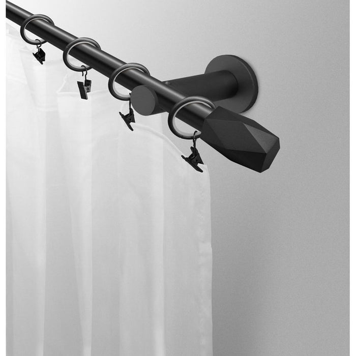 METAL CORNICE GARDINIA HEX 240 CM. BLACK