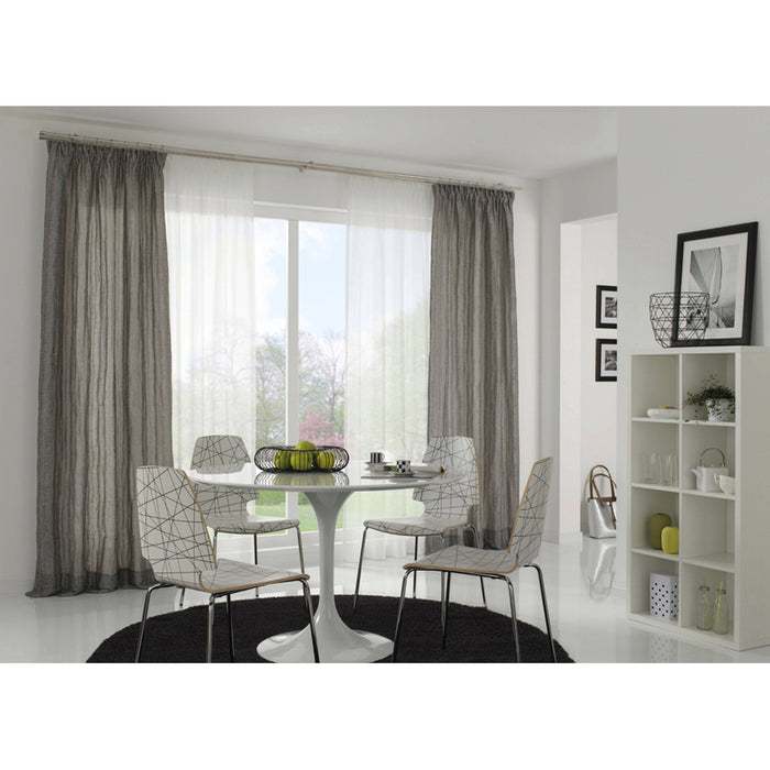 CORNICE PROFILE GARDINIA CHICAGO 240 CM STEEL OPTIC