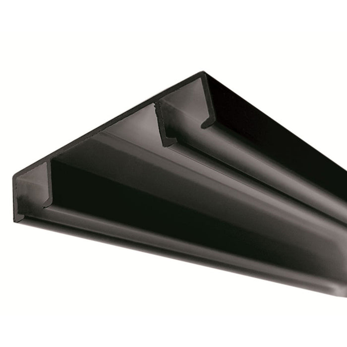 DOUBLE-CHANNEL ALUMINUM CORNICE GARDINIA SANSA 200 CM. BLACK