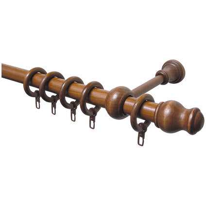 WOODEN CORNICE GARDINIA LUGANO 250 CM. WALNUT
