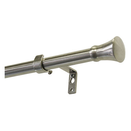EXTENDABLE METAL CORNICE GARDINIA CONE 120-210 CM. STEEL OPTIC