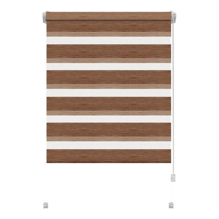 PREMIUM DOUBLE ROLL BLIND GARDINIA 72.5X150 CM. NATURE BROWN