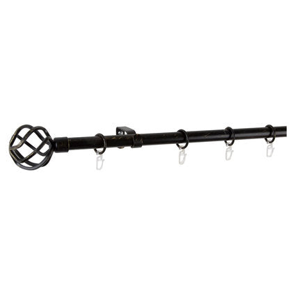 EXTENDABLE CORNER GARDINIA SVANNA 160-300 CM. BLACK AND GOLD