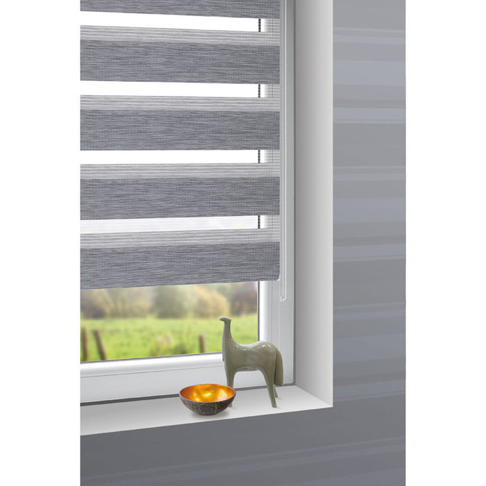 PREMIUM DOUBLE ROLL BLIND GARDINIA 50X150 CM. NATURAL GRAY