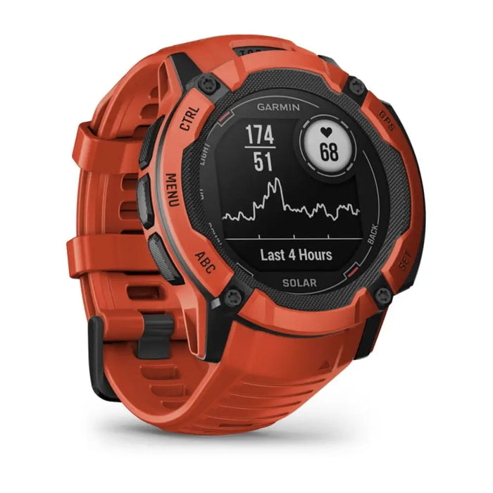 Garmin Instinct 2X Solar 2.79 cm (1.1’’) MIP 50 mm Digital 176 x 176 pixels Touchscreen Red GPS (satellite) - Sports