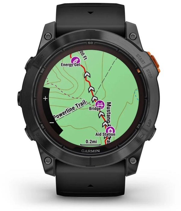 Garmin Fenix 7X Pro Solar Smart Watch 51mm, GPS, Black with Black Silicone Band EU