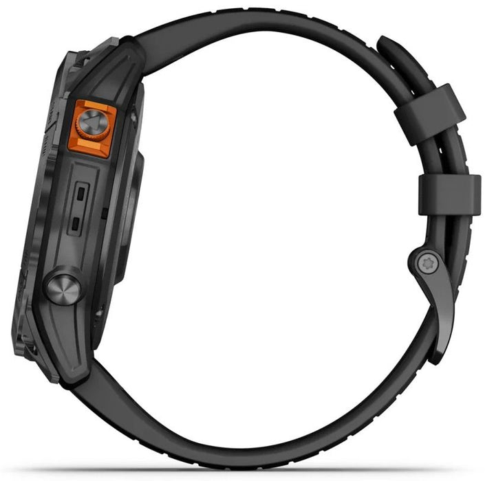 Garmin Fenix 7X Pro Solar Smart Watch 51mm, GPS, Black with Black Silicone Band EU