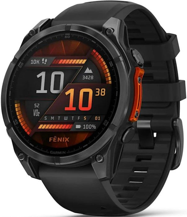 Garmin Fenix 8 47mm, GPS, Silicon Black Band Black EU