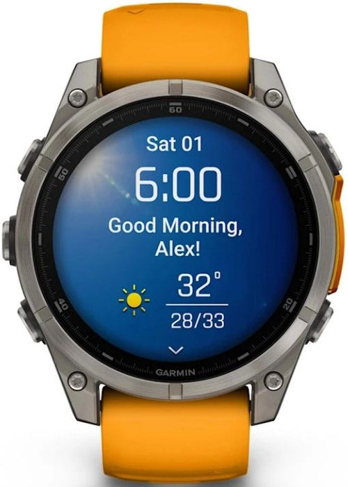 Smartwatch GARMIN Fénix 8 AMOLED Orange 1,4" Ø 46 mm Ø 47 mm