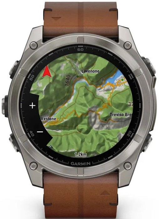 Garmin Fenix 8 3.56 cm (1.4") AMOLED 51 mm Digital 454 x 454 pixels Touchscreen Titanium Wi-Fi GPS (satellite)