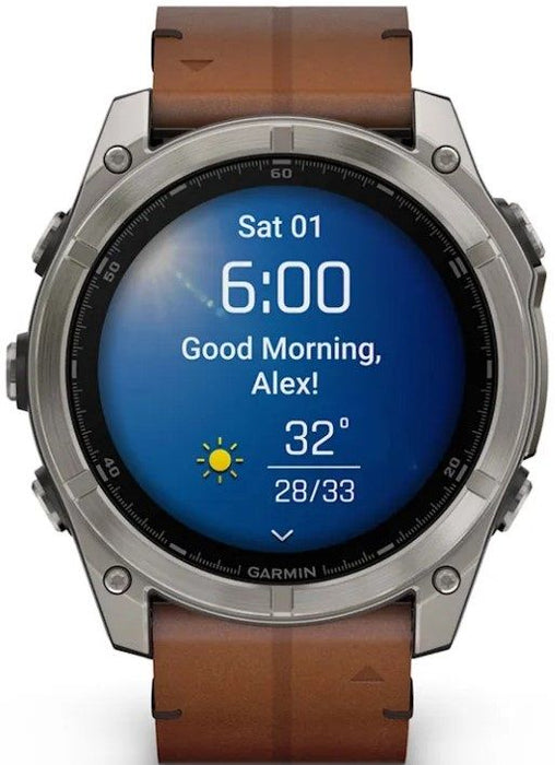 Garmin Fenix 8 3.56 cm (1.4") AMOLED 51 mm Digital 454 x 454 pixels Touchscreen Titanium Wi-Fi GPS (satellite)