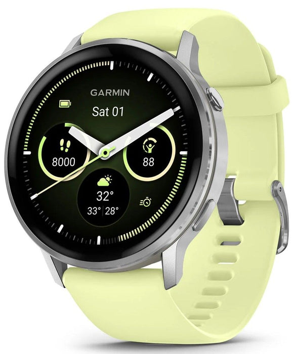 Garmin Venu 010-03014-02 smartwatch / sport watch 3.56 cm (1.4") AMOLED 45 mm Digital 454 x 454 pixels Touchscreen Silver Wi-Fi GPS (satellite)