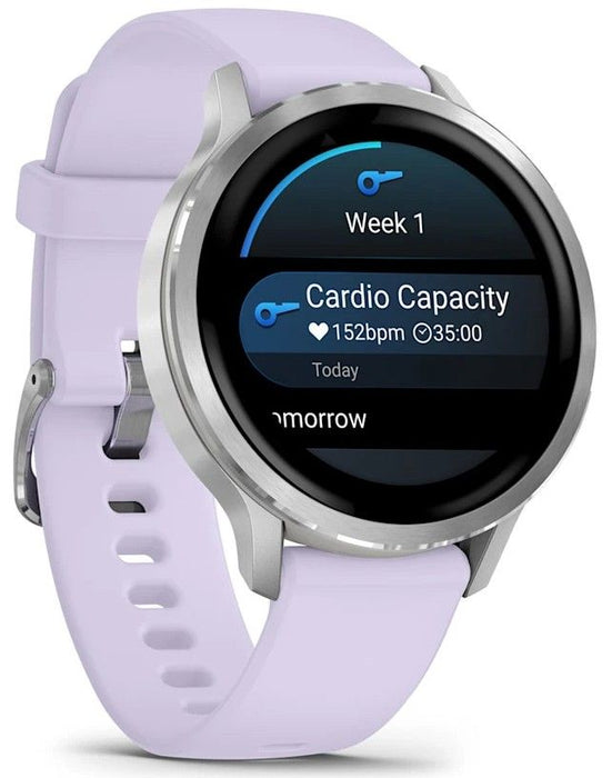 Garmin Venu 4 3.05 cm (1.2") AMOLED 41 mm Digital 390 x 390 pixels Touchscreen Silver Wi-Fi GPS (satellite)