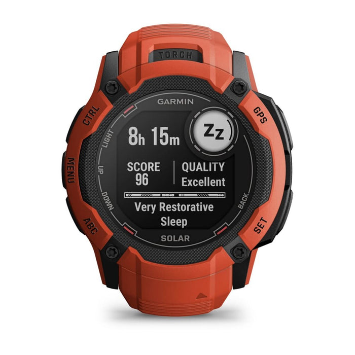 Garmin Instinct 2X Solar 2.79 cm (1.1") MIP 50 mm Digital 176 x 176 pixels Touchscreen Red GPS (satellite)