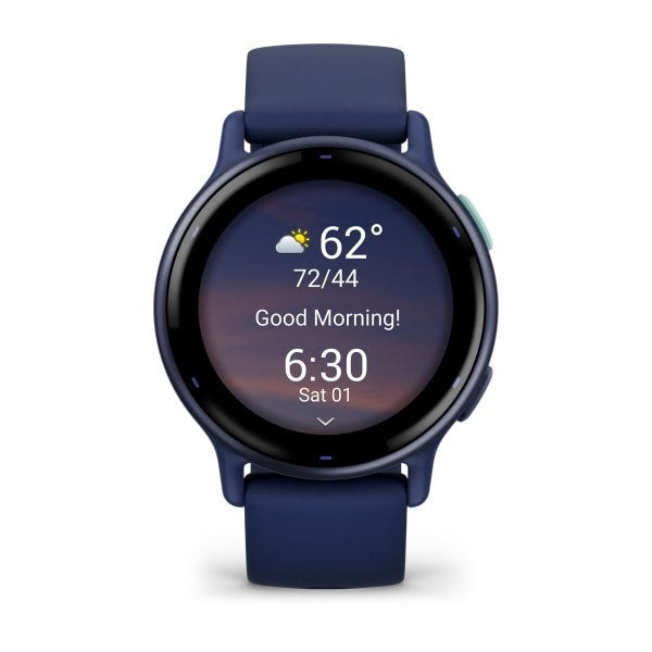 Garmin Vivoactive 5 3.05 cm (1.2") AMOLED 42 mm Digital 390 x 390 pixels Touchscreen Blue Wi-Fi GPS (satellite)