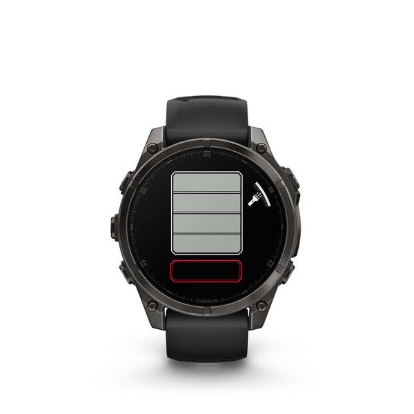 Garmin fenix 8 3.56 cm (1.4") AMOLED 47 mm Digital 454 x 454 pixels Touchscreen Black Wi-Fi GPS (satellite)