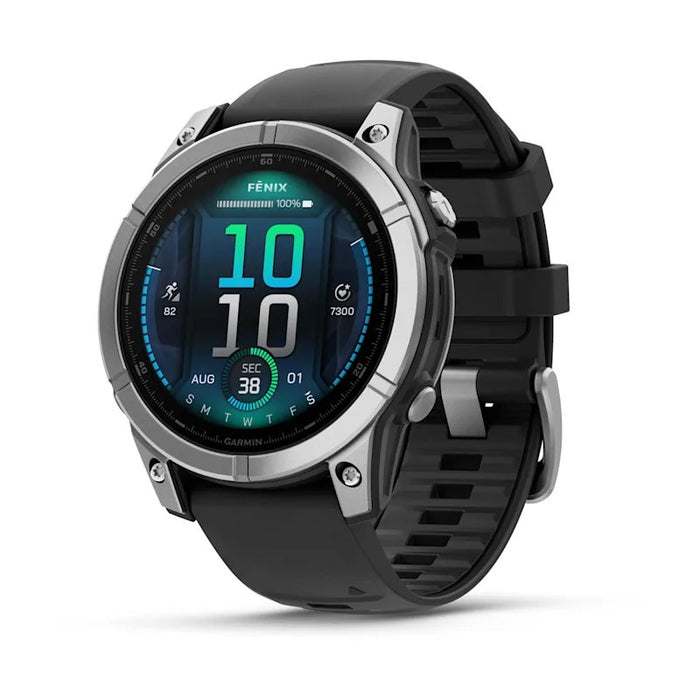 Garmin Fenix E 3.3 cm (1.3") AMOLED 47 mm Digital 416 × 416 pixels Touchscreen Stainless steel Wi-Fi GPS (satellite)
