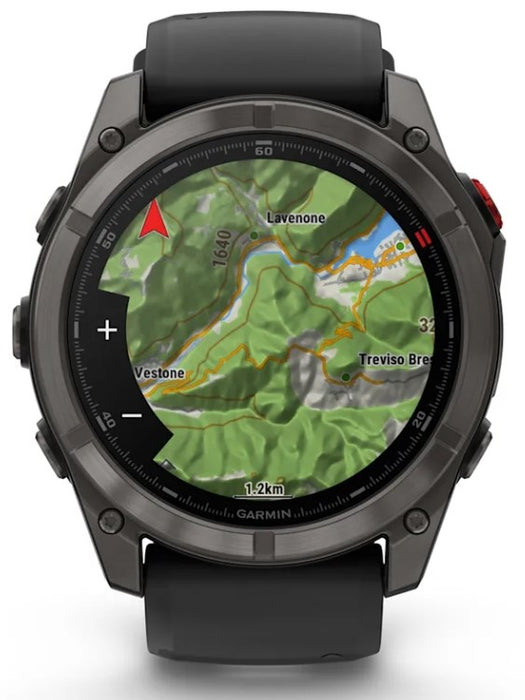 Garmin fēnix 8 Pro 3.56 cm (1.4") AMOLED 51 mm Digital 454 x 454 pixels Touchscreen Black, Grey, Titanium Wi-Fi GPS (satellite)