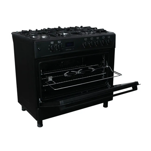 Gas-electric Cooker Ravanson KWGE-K90 Cheff Modern (black) - Free-standing kitchensAGD-KWS<<<Home Appliance