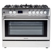 Gas-electric Cooker Ravanson KWGE-K90 Cheff Modern (silver) - Free-standing kitchensAGD-KWS<<<Home Appliance