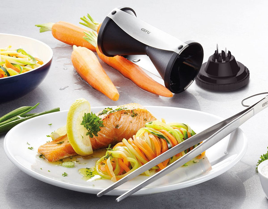 GEFU Spirelli slicer Manual Black, Silver Plastic, Stainless steel