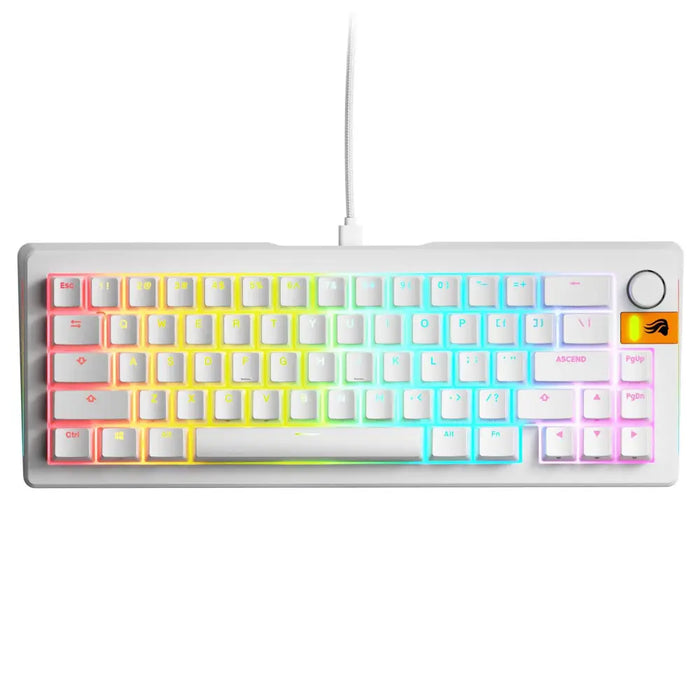 Геймърска механична клавиатура Glorious GMMK 3 HE 65% White - Fox HE Switches - Геймърски клавиатури<<<Геймърска