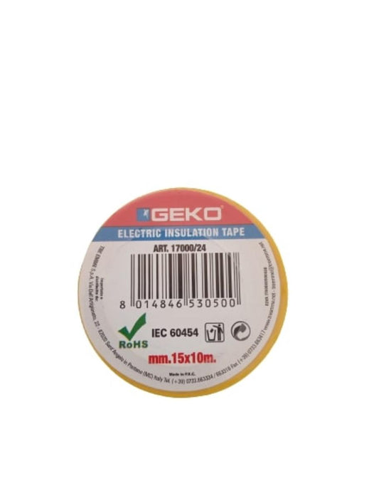 INSULATION TAPE 10M 15MM YELLOW