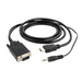 Gembird A-HDMI-VGA-03-10 video cable adapter 3 m HDMI + 3.5mm VGA (D-Sub) Black - AdaptersKBA-ADA<<<Cables
